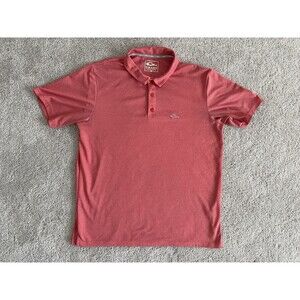 Drake Clothing Company Waterfowl Coral Polo Shirt Mens Large Golf Tennis Casual